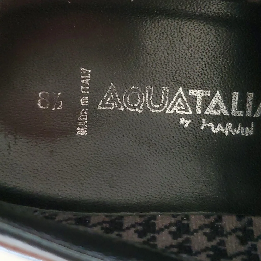 Aquatalia Aida Platform Leather Suede Sneakers